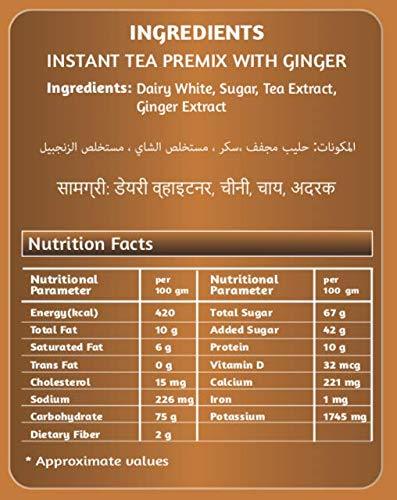 Chaizup Premium 1 Min Instant Ginger Tea Premix - 1kg Can | Ginger Flavours | Approx. 72 Servings | 1kg